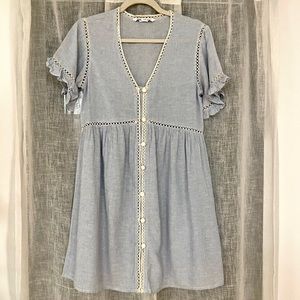 Zara Striped Crochet Dress